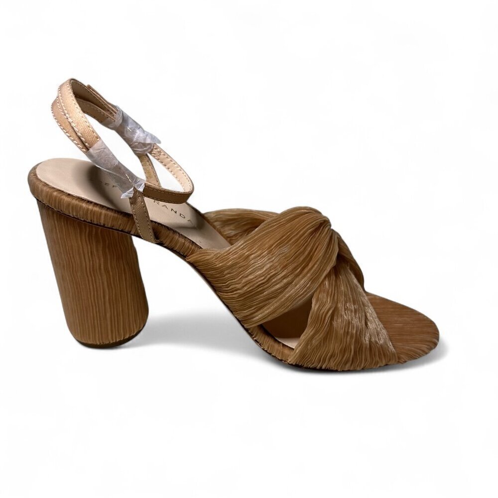 Loeffler Randall Reed Pleated Twist Heel in Peach Polyester Pink Sz 7 B NIB - Picture 8 of 14